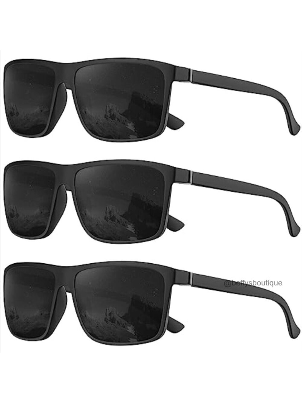 Polarized Sunglasses 3 Pack Rectangular UV Protection